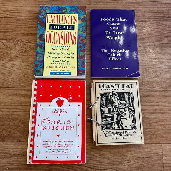 Lot of 4 Cookbooks Vintage Cookbooks Diet Cookbooks Healthy Cooking - Picture 1 of 6